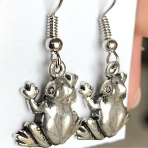 Frog earrings 1.25” high
